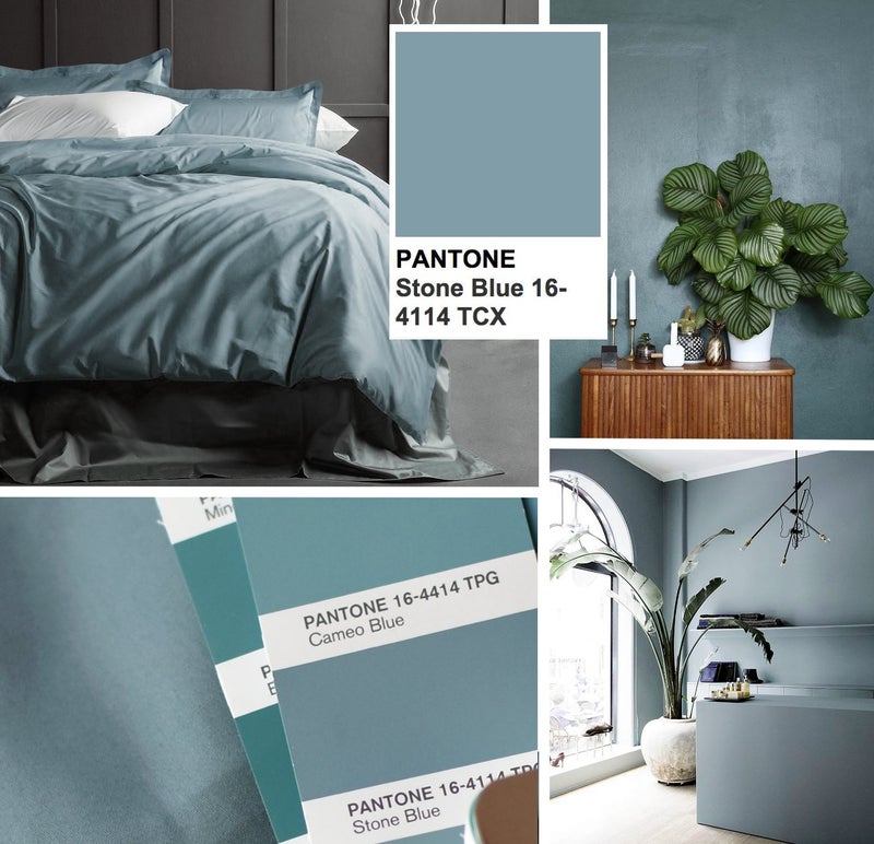 Eikei Solid Color Egyptian Cotton Duvet Cover Luxury Bedding Set High Thread Count Long Staple Sateen Weave Silky Soft Breathable Pima Quality Bed Linen (Stormy Sea, Queen) - Image 4